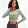 long sleeve yoga tops