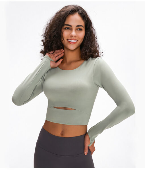 long sleeve yoga tops